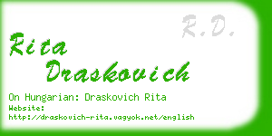 rita draskovich business card